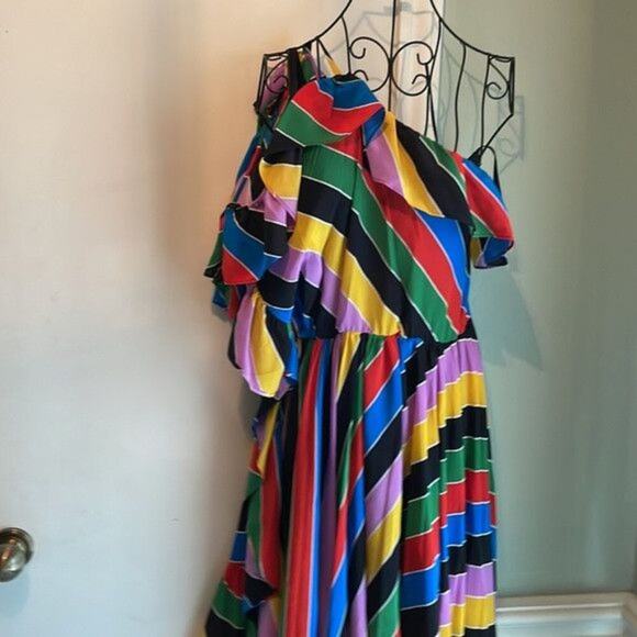 Philosophy di Lorenzo Serafini Long one shoulder dress multi colored - Picture 10 of 13